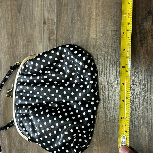 Mini Black and White Polka Dot Clutch/ Crossbody Bag - Picture 6 of 6